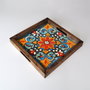 Aberto Design REF053 Bandeja 35x35x4cm Madera Maciza Impresión UV MDF Decoración Hogar